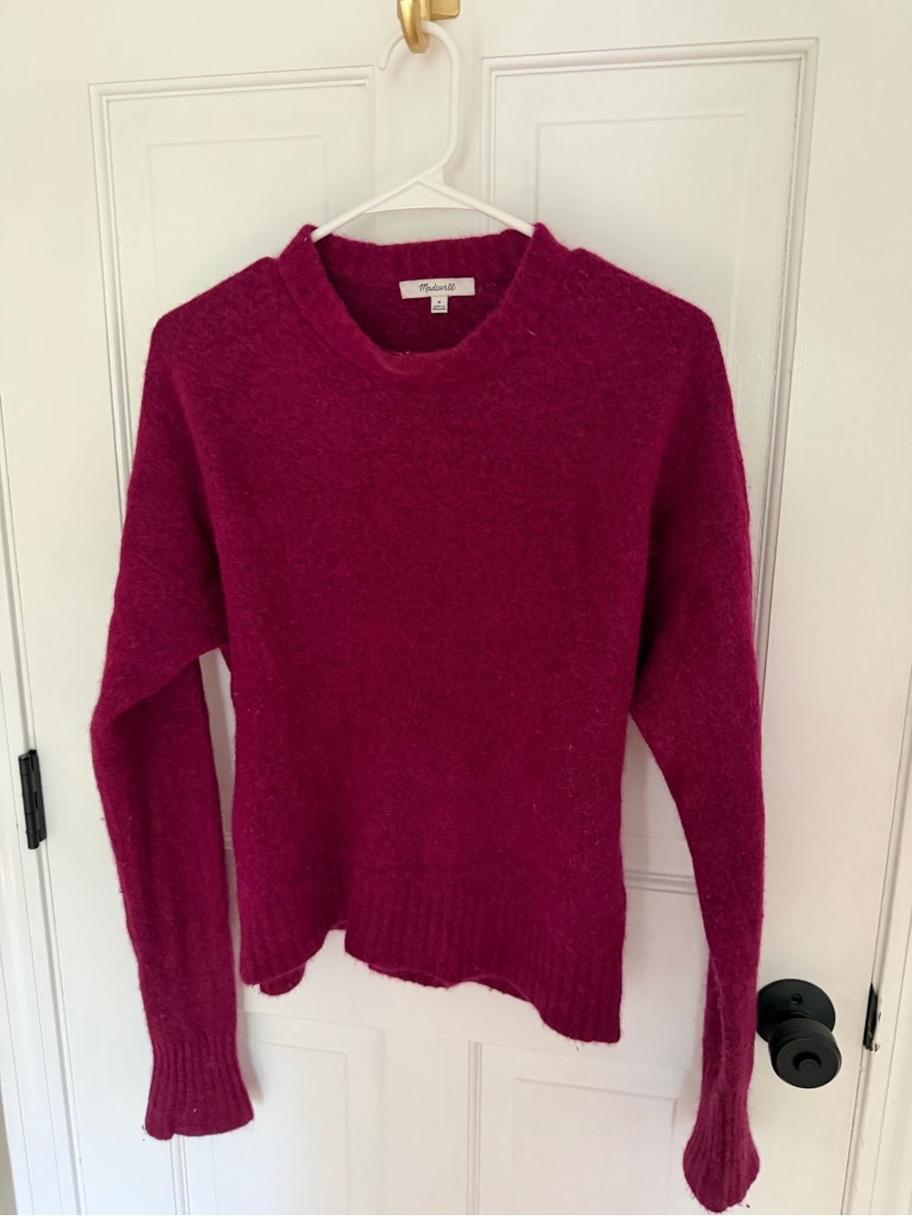 Madewell Women's Magenta Crewneck Sweater